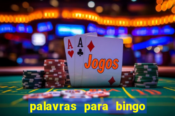 palavras para bingo cha de bebe